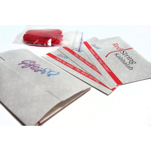 5 pcs Kabbalah Red String Bracelet Set - 100% Wool - 13 Inch Talisman - Picture 4 of 8